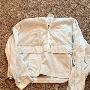 Adidas Light Gray Half-Zip Jacket